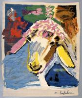 Large Menashe Kadishman Sheep Tapestry - Sold for $2,875 on 04-23-2022 (Lot 342).jpg